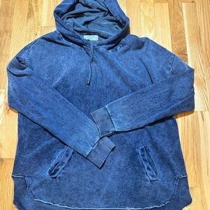 Vintage‎ Havana/Ocean Drive BurnOut Hoodie OD1478 washed out blue. PERFECT